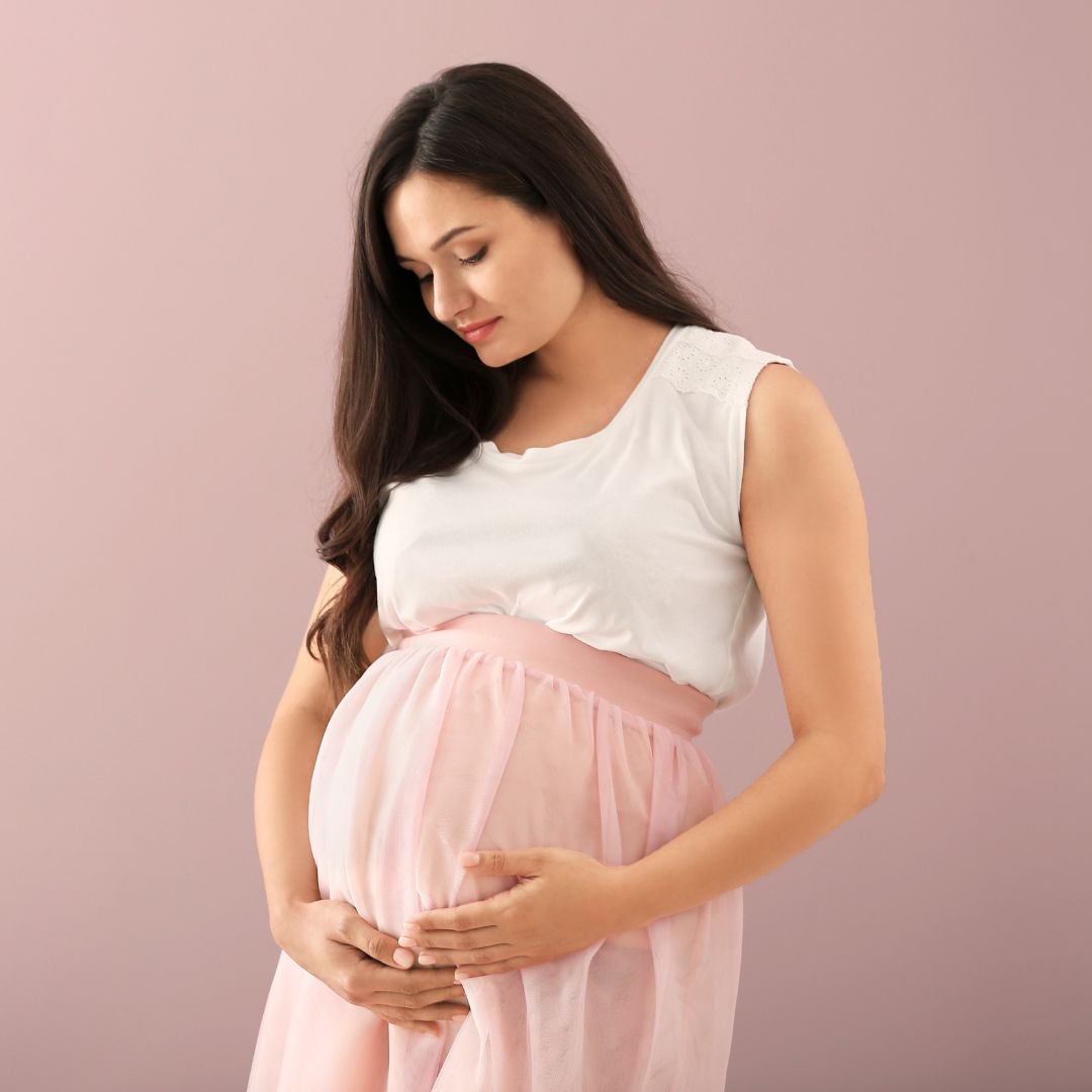 Mãe grávida aguardando o nascimento do bebê